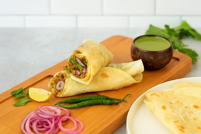 Veg Kabab Paratha Roll
