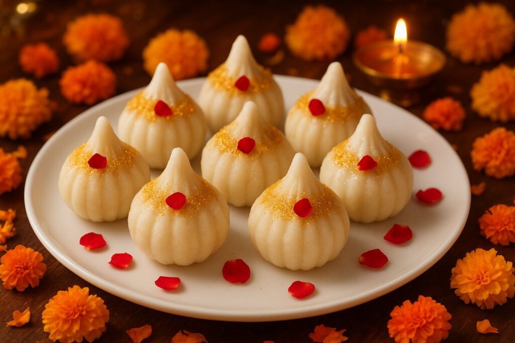 Coconut Gulkand Modak