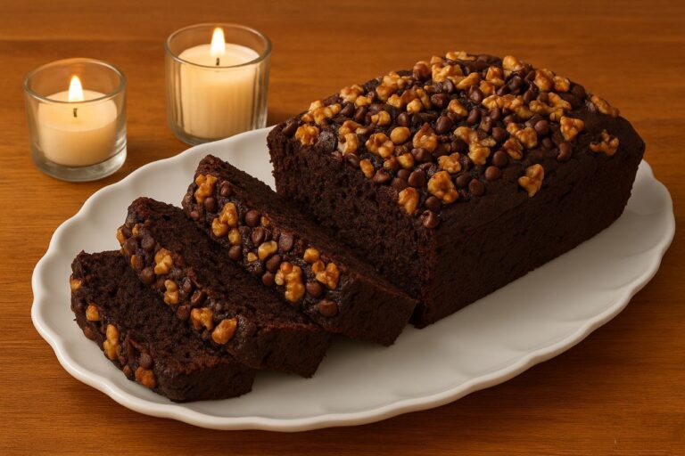 Dates Walnut Chocolate Cake