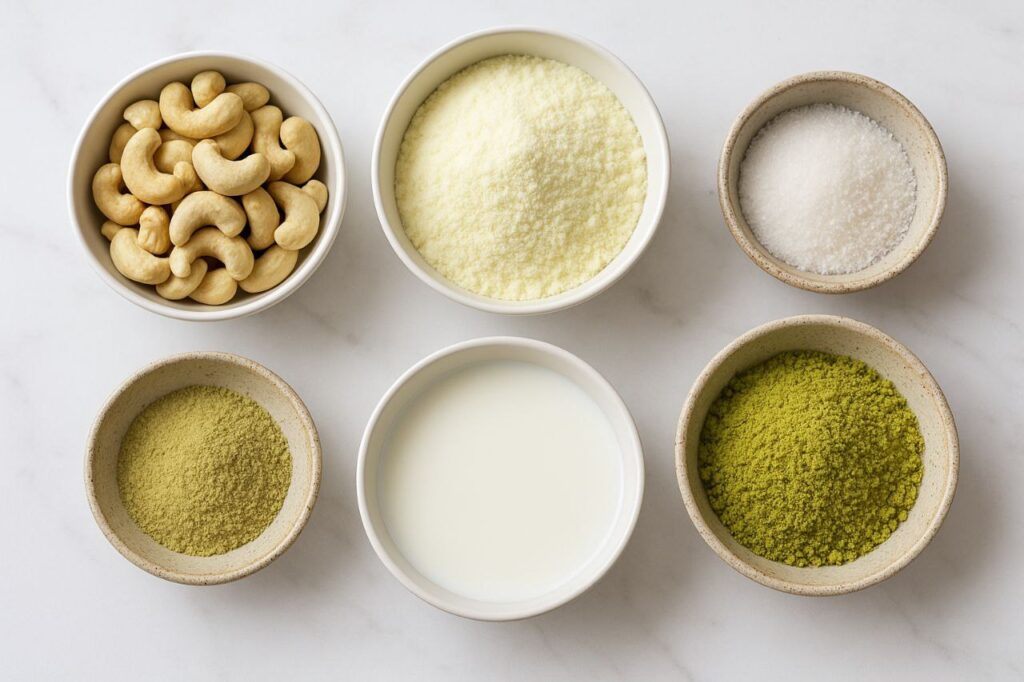 Ingredients of Kaju Pista Peda