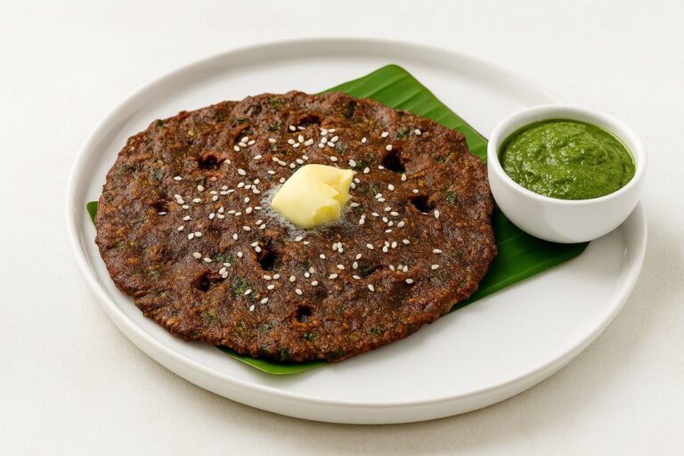 Sweet Corn Ragi Thalipeeth