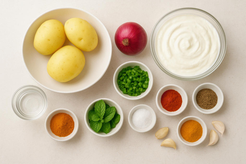 Ingredients for Aloo Chukauni
