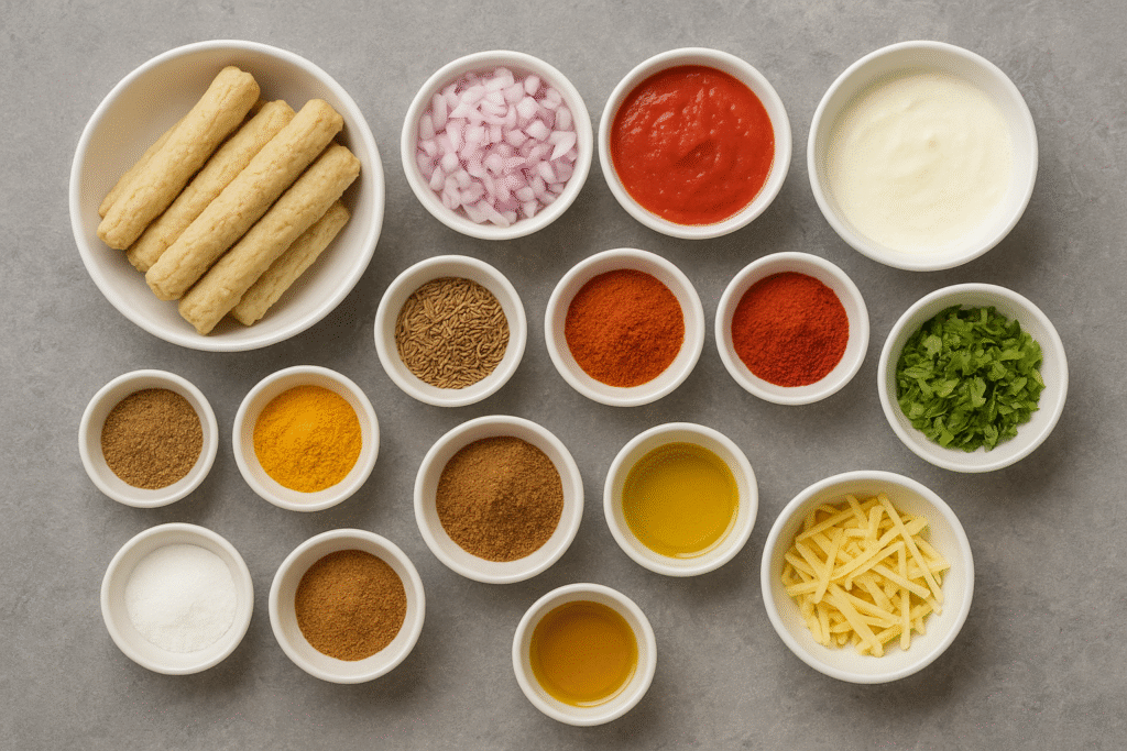 Ingredients for Soya Chaap